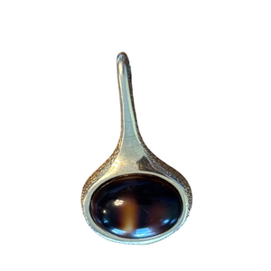 Vintage Sarah Coventry Gold toned and Brown Tiger Eye Coloured Pendant